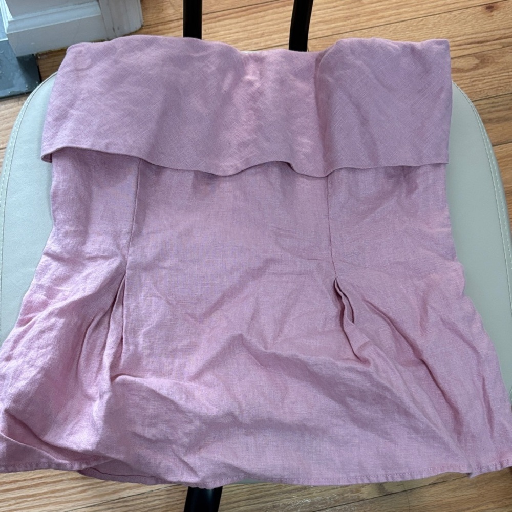 pink reformation linen top 10